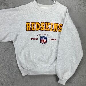 VINTAGE Washington Redskins Sweatshirt Crewneck Mens Large Gray Y2K NFL Russel